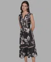Karl Lagerfeld Women's Printed Midi Dress In Black