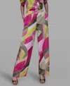 Karl Lagerfeld Women's Printed Pull-on Pants In Multi
