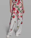 Karl Lagerfeld Women's Printed Pull-on Pants In Multi