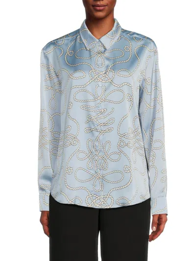 Karl Lagerfeld Women's Printed Satin Shirt