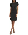 Karl Lagerfeld Ruched Sleeve Sheath Dress In Black