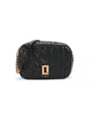 Karl Lagerfeld Women's Quilted Leather Crossbody Bag In Black Gold