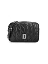 Karl Lagerfeld Women's Quilted Leather Crossbody Bag In Black Gunmetal