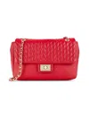 Karl Lagerfeld Women's Quilted Leather Shoulder Bag In Crimson