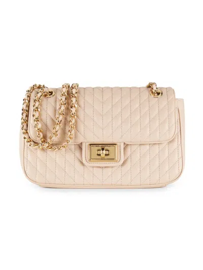 Karl Lagerfeld Women's Quilted Leather Shoulder Bag In Neutral