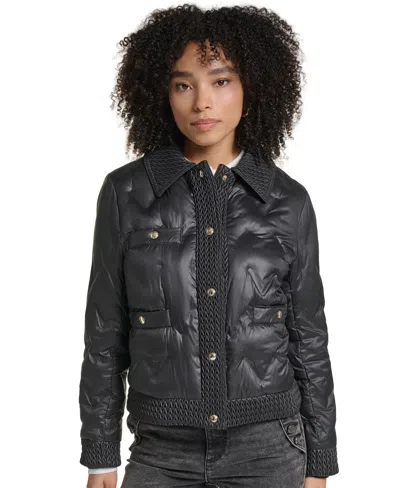 Karl Lagerfeld Women's Quilted Puffer Jacket In Black
