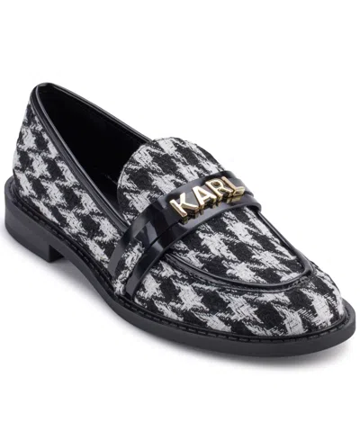 Karl Lagerfeld Women's Randall Almond Toe Loafers In Black,white
