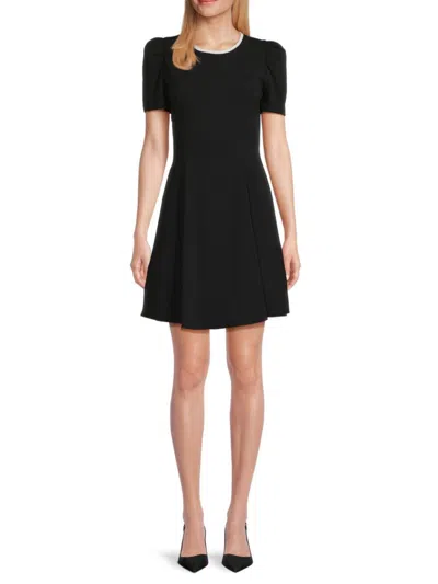 Karl Lagerfeld Women's Recy Scuba Crepe Mini Dress In Black