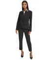 Karl Lagerfeld Women's Reverse Lapel One Button Blazer In Black