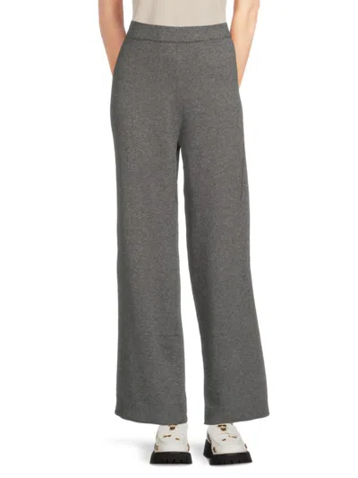 Karl Lagerfeld Women's Rhinestone-embellished Cotton-blend Pants In Gray