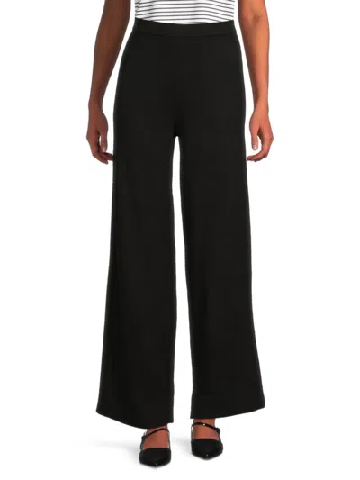 Karl Lagerfeld Women's Rhinestone-embellished Cotton-blend Pants In Black