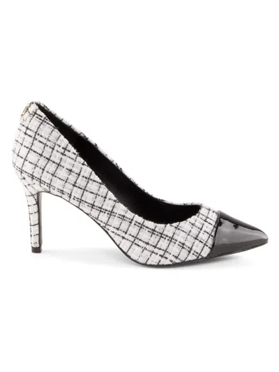 Karl Lagerfeld Women's Rialta 85mm Mixed-media Pumps In Black