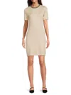 Karl Lagerfeld Women's Rib-knit Embellished Sheath Minidress In Brown