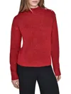Karl Lagerfeld Women's Ribbed Mock Turtleneck Sweater In Red