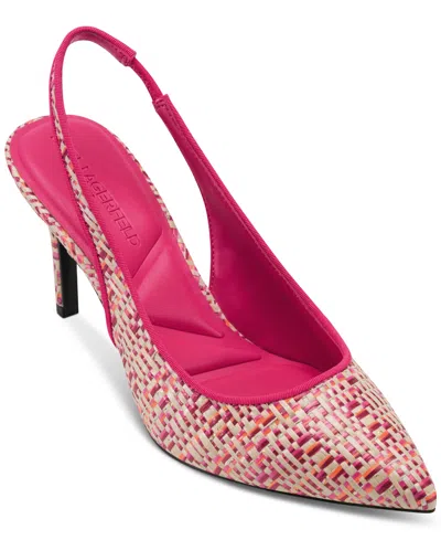 Karl Lagerfeld Women's Rosalyn Slingback Pumps In Teaberry
