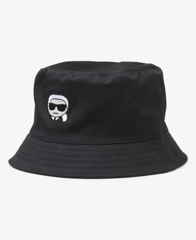 Karl Lagerfeld Women's Round Karl Choupette Bucket Hat In Black