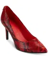 Karl Lagerfeld Royale Pointed Toe Pump In Vermillon