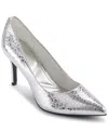 Karl Lagerfeld Royale Pointed Toe Pump In Silver