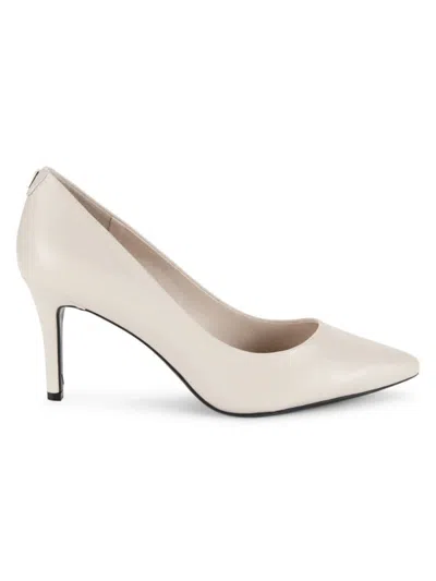 Karl Lagerfeld Women's Royale Leather Pumps In Soft White