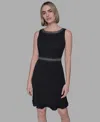 Karl Lagerfeld Women's Ruffled-hem A-line Dress In Black