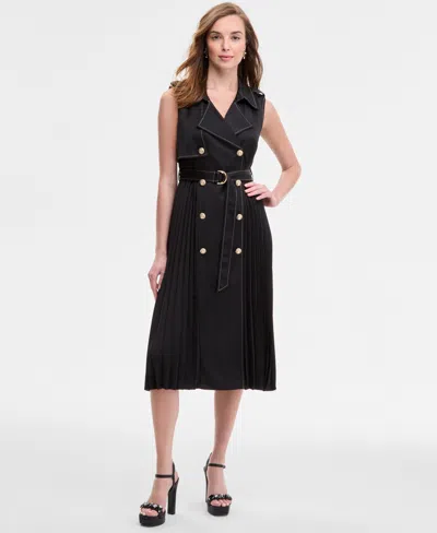 Karl Lagerfeld Women's Satin-back Crepe Midi Dress