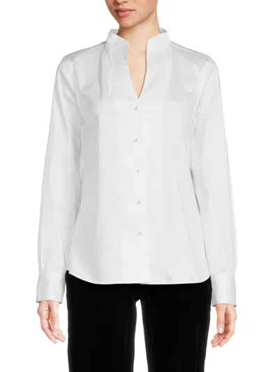 Karl Lagerfeld Women's Satin Shirt In White