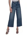 Karl Lagerfeld High Rise Scalloped Jeans In Coastal Blue In Coastal Blue