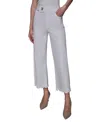 Karl Lagerfeld Women's Scalloped-edge Cropped Jeans In White Denim