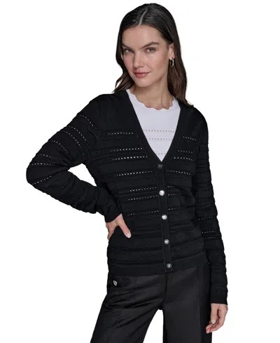 Karl Lagerfeld Women's Scalloped-trim Cardigan