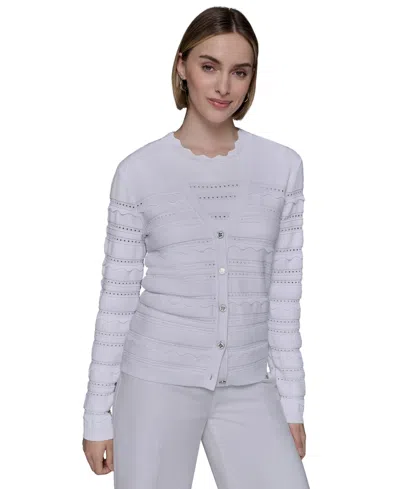 Karl Lagerfeld Women's Scalloped-trim Cardigan