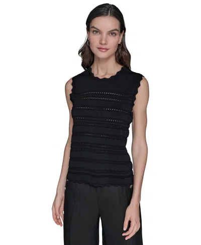 Karl Lagerfeld Women's Scalloped-trim Sweater