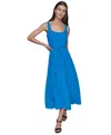 Karl Lagerfeld A Line Midi Dress In Frnch Blue