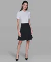 Karl Lagerfeld Women's Scuba Crepe Fit & Flare Dress In Black