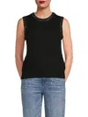 Karl Lagerfeld Women's Sequin-embellished Honeycomb Vest In Black