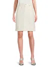 Karl Lagerfeld Women's Sequin Tweed Pencil Miniskirt In Soft White