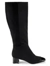 Karl Lagerfeld Women's Shivon 45mm Cap Toe Tall Boots In Black
