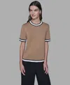 Karl Lagerfeld Women's Short-sleeve Sweater In Brown