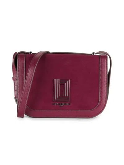 Karl Lagerfeld Women's Simone Leather Crossbody Bag In Barilio Wine