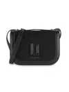 Karl Lagerfeld Women's Simone Leather Crossbody Bag In Black Dark Gunmetal