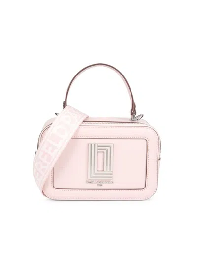 Karl Lagerfeld Women's Simone Leather Crossbody Bag In Pink