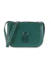 Karl Lagerfeld Women's Simone Leather Crossbody Bag In Veridian