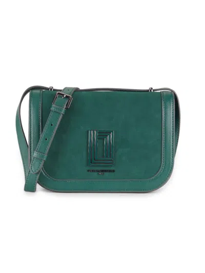Karl Lagerfeld Women's Simone Leather Crossbody Bag In Veridian