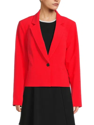 Karl Lagerfeld Women's Single Breasted Blazer In Apple Red