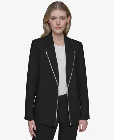 Karl Lagerfeld Women's Single-button Blazer In Black