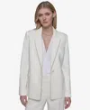 Karl Lagerfeld Women's Single-button Blazer In Soft White