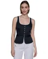 Karl Lagerfeld Women's Sleeveless Blouse In Black
