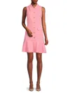 Karl Lagerfeld Women's Sleeveless Drop Waist Minidress In Pink Sherbert