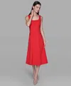 Karl Lagerfeld Women's Sleeveless Midi Dress In Red