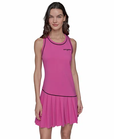 Karl Lagerfeld Women's Sleeveless Pleated Minidress