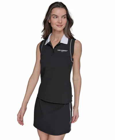 Karl Lagerfeld Women's Sleeveless Polo Shirt